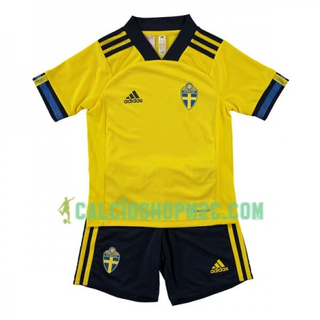 Svezia Bambino Maglia Prima Euro 2020 Manica Corta (+ Pantaloncini)